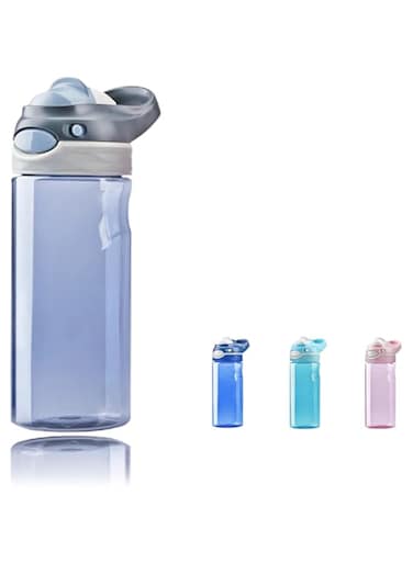 DEARART 500ml Grey Water Bottle Without Straw, BPA FREE 100% Leak proof and Lock-key, Has Handle Easy Carried, Suit Home Travel School Office Sports etc.