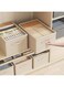 BIOPLJ 9Grids Foldable Closet Organizers, Washable Compartment Storage Bins, Jeans Drawer Organizers for Clothing, Storage Box for Clothes, Socks, Underwear (beige)
