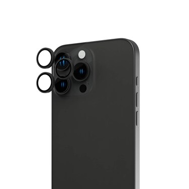iFroog Trio Camera Lens Guard, impact-resistant, smudge-resistant, HD clarity for iPhone 16 Pro / 16 Pro Max, anti-scratch, high durability, easy installation - Black
