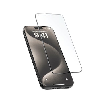 Froog HD Screen Protector for iPhone 15, anti-fingerprint, water-resistant, scratch-resistant, extremely slim design, clear protection, long-lasting durability - Clear
