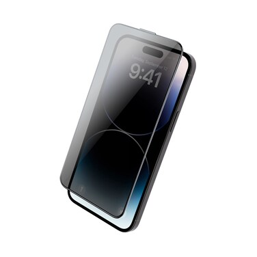حماية شاشة فروغ ضد التطفل من الزجاج الكامل لحماية شاملة لأيفون 14 برو ماكس، مقاومة للبصمات، مقاومة للخدوش، حماية كاملة، يضمن الخصوصية - خصوصية
