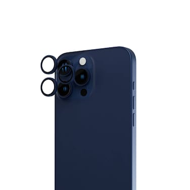 The iFroog Trio Camera Lens Guard, Impact-Resistant, Smudge-Resistant, HD Clarity for iPhone 15 Pro Max, Anti-Scratch, Easy Installation, Full Protection - Blue
