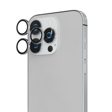 The iFroog Trio Camera Lens Guard, Impact-Resistant, Smudge-Resistant, HD Clarity for iPhone 13 Pro Max, Anti-Scratch, Easy Installation, Full Protection - Silver

