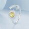 S925 Sterling Silver Platinum-plated Sun Moon Adjustable Open Ring(BSR546-E)