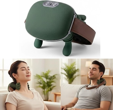 Hand Shoulder &amp; Neck Massager with Heat &ndash; Compact &amp; Lightweight Electric Massager for Neck, Shoulders &amp; Lower Abdomen   Soothing Heat Therapy   Easy-Use Relaxation &amp; Pain Relief Tool