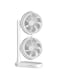 SULUNZEGER Desk Fan, Rechargeable Tower Fan Standing with Dual Adjustable Circulation Fans, USB Powered Desktop Air Cooler with 360&deg; Rotation and 3 Speeds for Home Office Bedroom Room (single column)