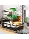 Dish Rack, 3 Tier Dish Drying Stand with Drain Board, Dish Drainer for Kitchen Organization, Detachable Large Capacity Dish Drainer Organizer