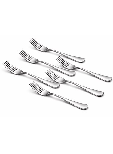 Dinner Forks Set of 6 Pieces   20cm-40g Stainless Steel Silverware   Reusable Heavy Duty Table Forks for Kitchen, Restaurant, Party &amp; Everyday Use