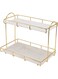 IBAMA Storage Basket Organizers Shelf Bathroom Storage Shampoo Soap Makeup Storage Rack Holder Bathroom Organizer 1 Layer White, Gold