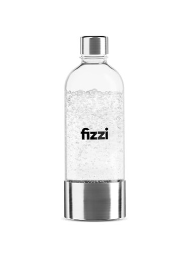 Nutricook Fizzi Carbonation Bottle, 1L, BPA-Free PET Material, Stainless Steel Cap and Base