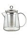Resistant Glass Tea Pot With Stainless Steel Strainer And Lid Clear/Silver 950ml