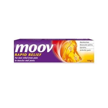 Moov Rapid Relief Ointment, Fast Relief Cream For Pain in Muscles &amp; Joints, 100g Tube