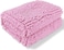 Dog Towel Ultra Absorbent Super Shammy with Hand Pockets, Quick Dry Soft Microfiber Chenille Material Pet Bath Towels for Large, Medium, Small Dogs and Cats - Durable (60&times;85cm, Pink)
