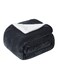 Reversible Soft Sherpa Bed Blanket Fleece Dark Grey 220x240cm