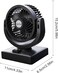 AUTO FAMILY Portable Head Car Fan &ndash; 360&deg; Adjustable Dashboard &amp; Windshield Cooling Fan, Car Suction Cup Fan, USB Powered Auto Air Circulator, Quiet Strong Airflow Cooling Fan (Car Cooling Fan)