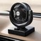 AUTO FAMILY Portable Head Car Fan &ndash; 360&deg; Adjustable Dashboard &amp; Windshield Cooling Fan, Car Suction Cup Fan, USB Powered Auto Air Circulator, Quiet Strong Airflow Cooling Fan (Car Cooling Fan)