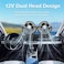AUTO FAMILY Portable Head Car Fan &ndash; 360&deg; Adjustable Dashboard &amp; Windshield Cooling Fan, Car Suction Cup Fan, USB Powered Auto Air Circulator, Quiet Strong Airflow Cooling Fan (Car Dual Fan)