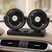 AUTO FAMILY Portable Head Car Fan &ndash; 360&deg; Adjustable Dashboard &amp; Windshield Cooling Fan, Car Suction Cup Fan, USB Powered Auto Air Circulator, Quiet Strong Airflow Cooling Fan (Car Dual Fan)