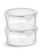 Aiwanto 2PCS Round Food Container Transparent Airtight Plastic Storage With Leak Proof Locking Lid