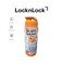 LocknLock 500ml Color Sports Handy Bottle - Orange, Collapsible, Lightweight, with Wrist Strap and Quick-Access Top