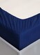 MAXQON Fitted Bed Sheet +2Pcs Pillow Covers, Queen Size 150x200+20cm, Color Blue