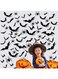 IIEPECA 68Pcs Halloween Bats Wall Decor Halloween Bats Spider Stickers Wall Decals Realistic 3D Scary Bats Decoration for Indoor Home Wall Bathroom Halloween Party Supplies