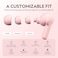 QCY T13 True Wireless Earbuds Bluetooth 5.1 Headphones Touch Control with Charging Case Waterproof Stereo Earphones in-Ear Built-in Mic Headset 80H Playtime (Pink)