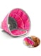 Azonee Soft Cat Cone Collar, Foldable Recovery Collar to Stop Licking, Comfortable Non-Invasive Design for Enhanced Mobility, Easy to Clean Cat Recovery Cone for Surgery, Pink