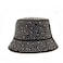 Women's Sparkling Rhinestone Bucket Hat &ndash; Fashionable Sun Protection, Black