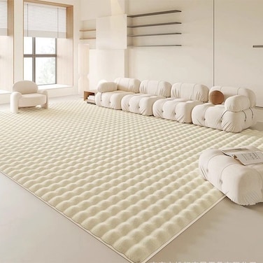Rabbit Fur Area Rug &ndash; Plush Carpet for Living Room &amp; Bedroom (Size - 60 x 180CM)