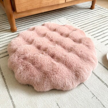 Puff Rabbit Fur Plush Cushion &ndash; Thick, Soft, and High-Quality Comfort (Size - 45 x 45CM)