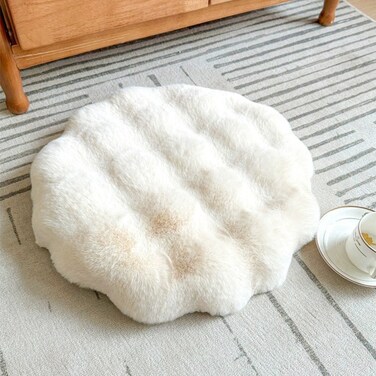 Puff Rabbit Fur Plush Cushion &ndash; Thick, Soft, and High-Quality Comfort (Size - 45 x 45CM)