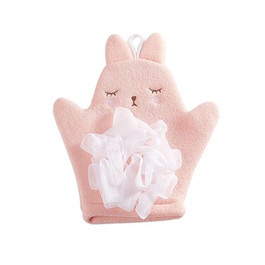 Bunny Bath Gloves &ndash; Exfoliating Grooming Glove &amp; Spa Bath Accessories for a Refreshing Cleanse