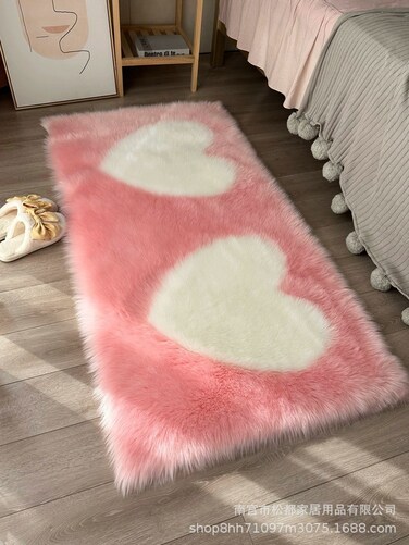 Soft High-Pile Bedside Carpet - Premium Imitation Rabbit Fur (Size - 60 x 120CM)