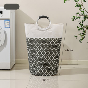 Foldable Laundry Basket with Handles &ndash; Large Capacity Clothes Storage Organizer (74x38 cm)