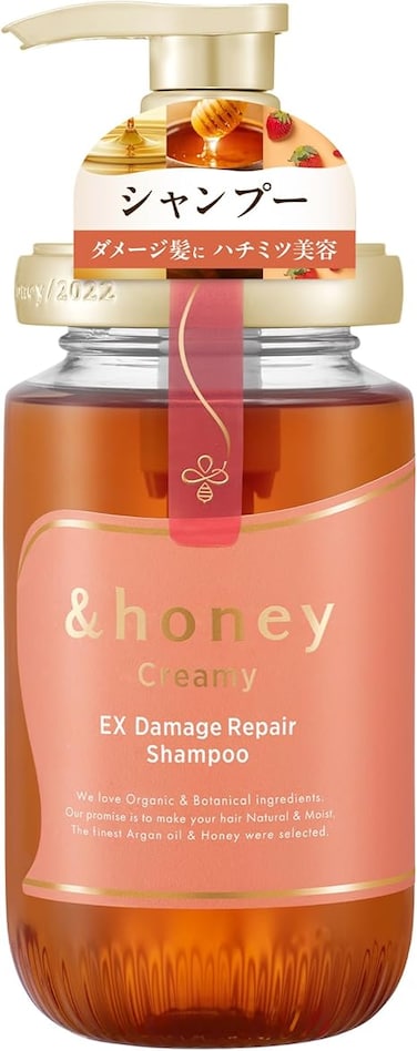&amp; Honey Creamy EX Damage Repair Hair Shampoo Pump 440ml Step1.0 - Juicy Berry Scent

