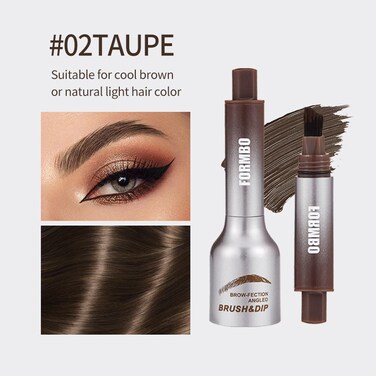 Angled Eyebrow Brush with Liquid Dip, Long-Lasting Waterproof Eyebrow Pen, Smudge-Proof Eyebrow Pencil for Effortlessly Natural-Looking Brows