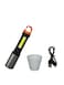 Multifunctional Zoom LED Flashlight With White Laser Wick &amp; COB