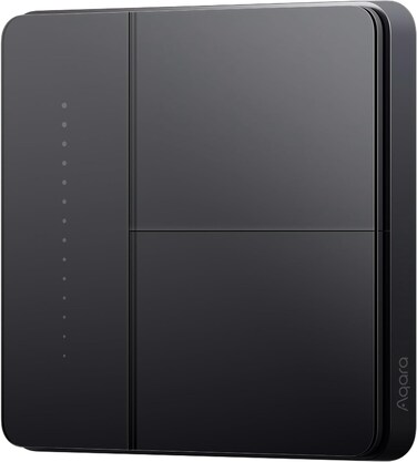 Aqara Smart Wall Switch Z1 Pro Double Rocker Black Global Version-ZNQBKG43LM