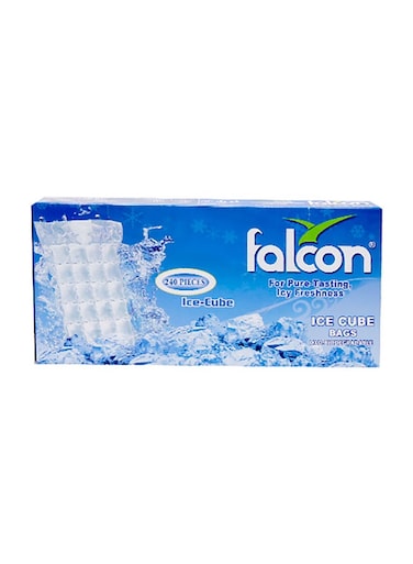 240-Piece Ice Cube Bags, Pack Of 5 Clear 21 x 10 x 3cm