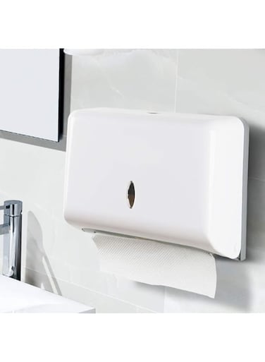 AIFUSI Paper Towel Dispensers, Wall Mount Commercial Toilet Tissue Dispensers Paper Towel Holder C-Fold/Multifold Paper Towel Dispenser for Bathroom, Kitchen(White)