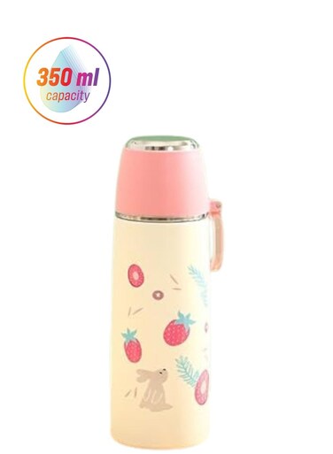 Stainless Steel Thermal Flask Bottle &acirc;&euro;&ldquo; Double Wall Insulated, Leak Proof (350ml, Pink)