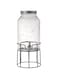 Orchid 6 Litre Beverage Dispenser With Stand, Glass Air Tight Cold Water Pitcher Leak Proof tap Juice Dispenser, Dispenser with Tap &amp; Air Tight Lid (6 Litre Dispenser)