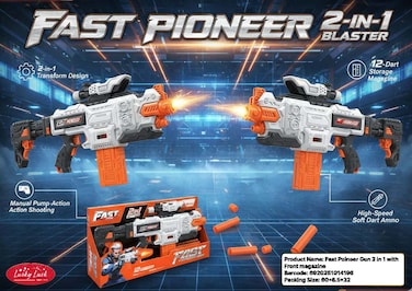 مسدس Fast Pioneer 2 في 1 مع مخزن أمامي