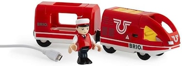 BRIO Travel Rechargeable Train With Mini USB Cable &ndash; Modern Engine With Driver for Kids Age 3+ &ndash; Compatible With Wooden BRIO World Railway Sets