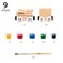 BRIO Paint Train &ndash; Customisable Wooden Toy Train With Brush &amp; 5 Acrylic Paints &ndash; Creative DIY Train Set for Kids &ndash; Compatible With BRIO World &ndash; Ages 5+