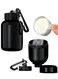 Pcs Protein Powder Container, Protein Powder Travel Container, Protein Powder Container to Go, Pre Workout/Gym Supplemen Keychain (Black, 100ml)