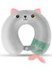 Travel Pillow for Kids, Cute Animal Neck Support for Children Pillow Memory Foam Airplane Pillow U Shaped Travel Pillow for Airplane Train Car Travel Sleeping Camping, Grey