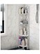 Bathroom Corner Stand White 20x100x20cm