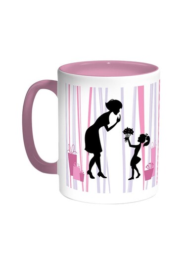 Mother's Day Gift Printed Coffee Mug Pink/White